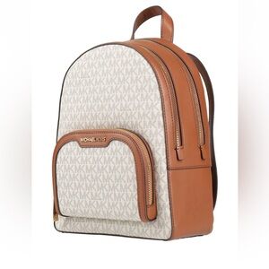 Michael Kors Jaycee Medium Logo Vanilla Backpack